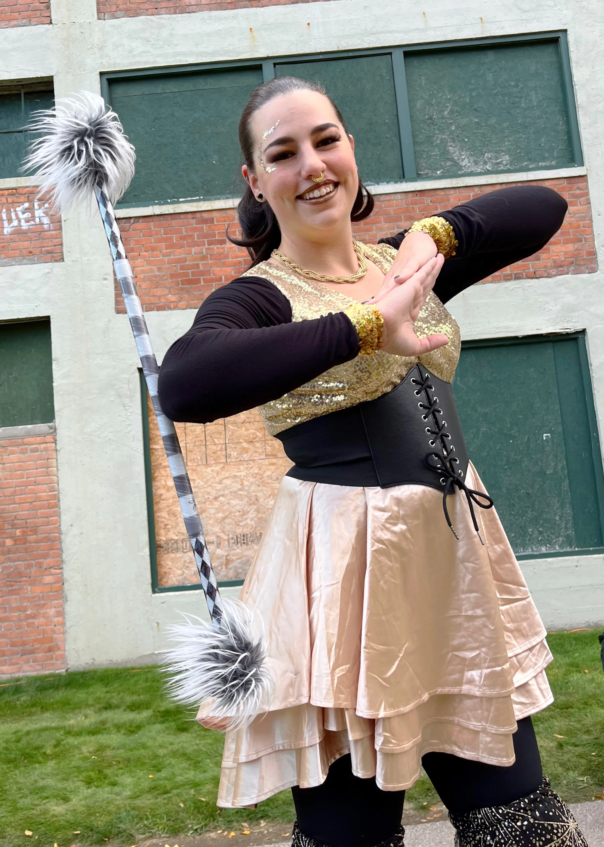 Performer entertaining a crowd