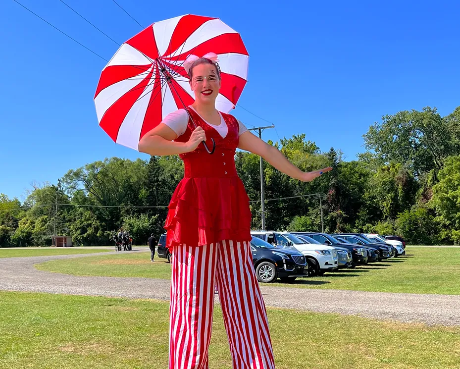 Entertainer in full costume