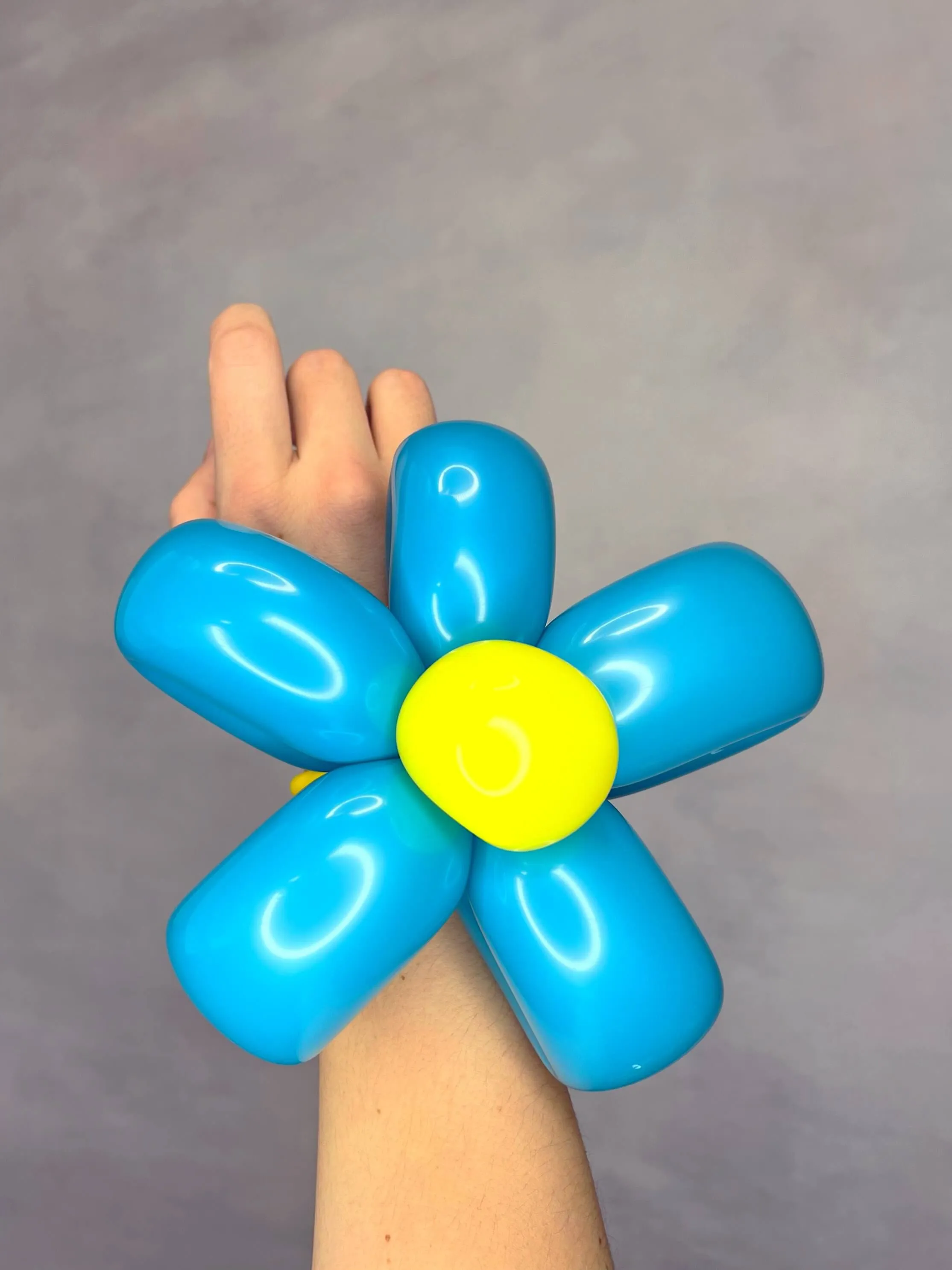 Balloon sculpture of a flower